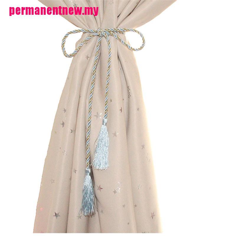 Giá Đỡ Rèm Cửa Sổ Vải Cotton 10 Màu Phối Tua Rua Trang Trí Nhà Cửa