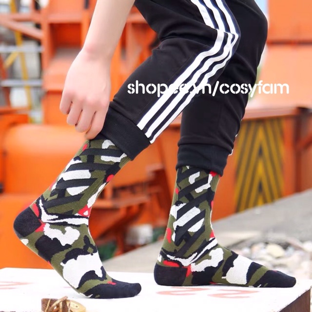 VỚ (TẤT) CỔ CAO OFFWHITE RẰN RI QUÂN ĐỘI CÁ TÍNH - UNISEX ‍✈️