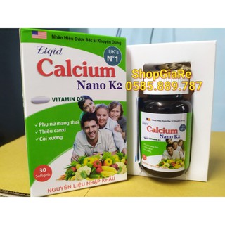 BỔ SUNG Canxi CALCIUM NANO k2 Chống Còi Xương, Loãng Xương hộp