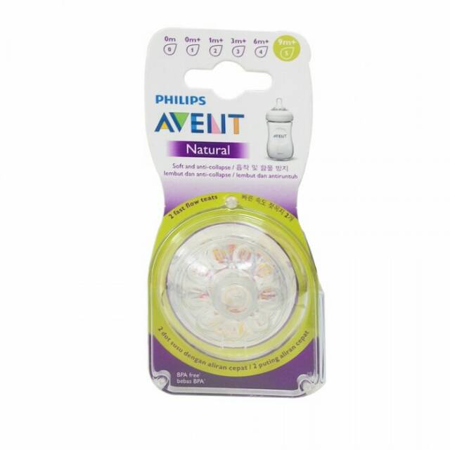 Dot Philip Avent Natural Teat 1m + 3m + 6m + 9m + Ti Giả Cho Bé Ăn