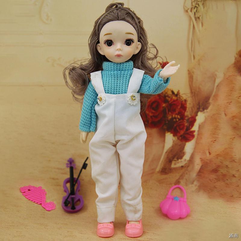 ☃⊕❏Búp bê Barbie bjd mới 30cm 3D mắt thật Cô gái chơi nhà Đồ công chúa Quà tặng ngày trẻ em