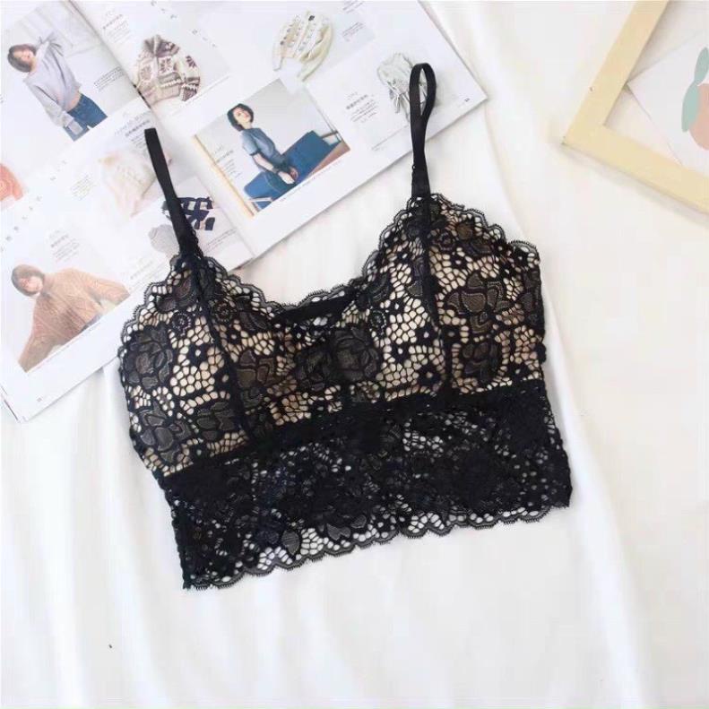 [Giá sỉ] Áo Bra Ren Lỡ 2 Dây Có Lót Ngực Phong Cách Sexy B24