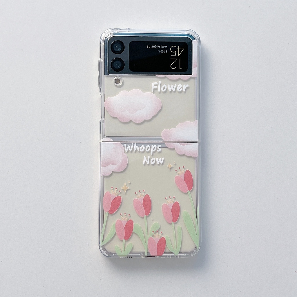 Ốp Điện Thoại Chống Sốc Hình Hoa tulip Dễ Thương Cho Samsung Z Flip 3 5G