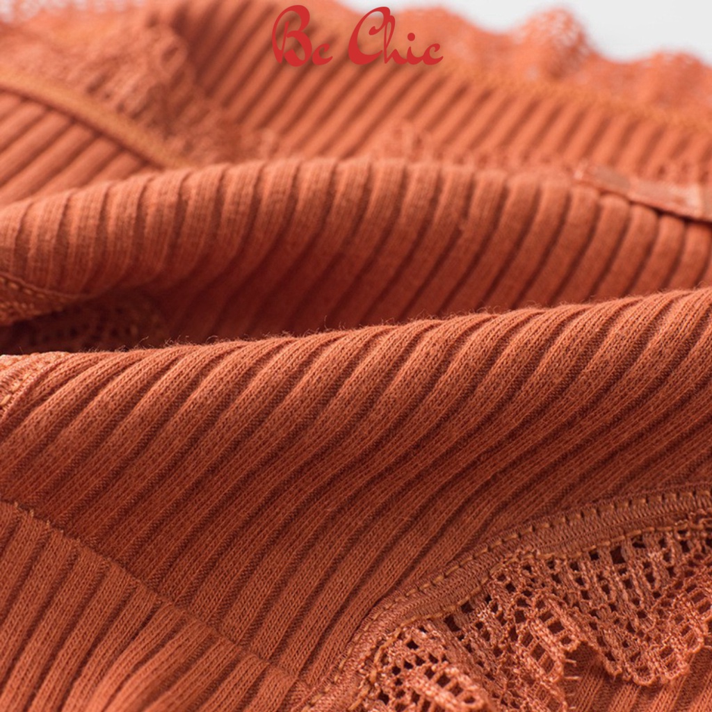 Quần Lót Nữ Cotton viền ren gân tăm kháng khuẩn hoạ tiết viền ren sexy điệu đà Q115 BC_CHIC LINGERI