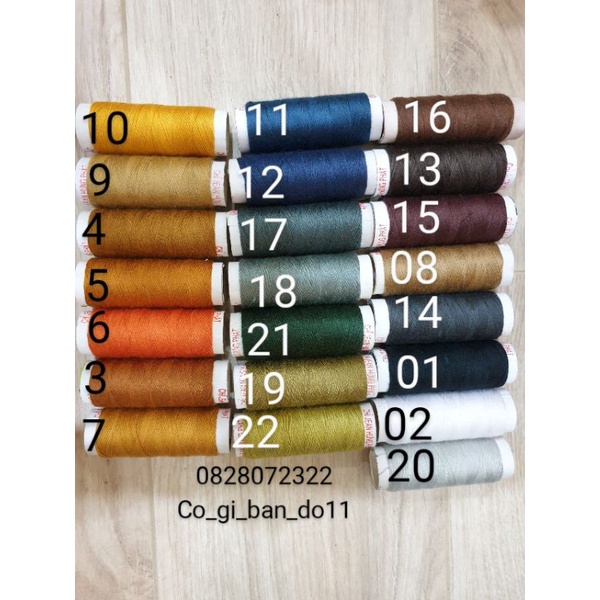 Chỉ May Vải Jean/ Chỉ Sợi Lớn 1 Ống 200 Yard