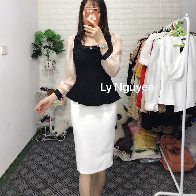ÁO SƠ MI PEPLUM SIÊU XINH (ẢNH THẬT 100% do shop tự chụp)