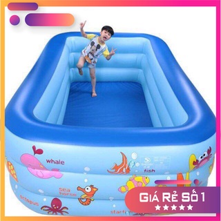 BỂ BƠI PHAO BƠI CỠ LỚN 1M2 - 1M3 - 1M5 - 1M8 - 2M1 CAO 2 ĐẾN 3 TẦNG CHO BÉ YÊU [TẶNG KÈM 2 MIẾNG VÁ]
