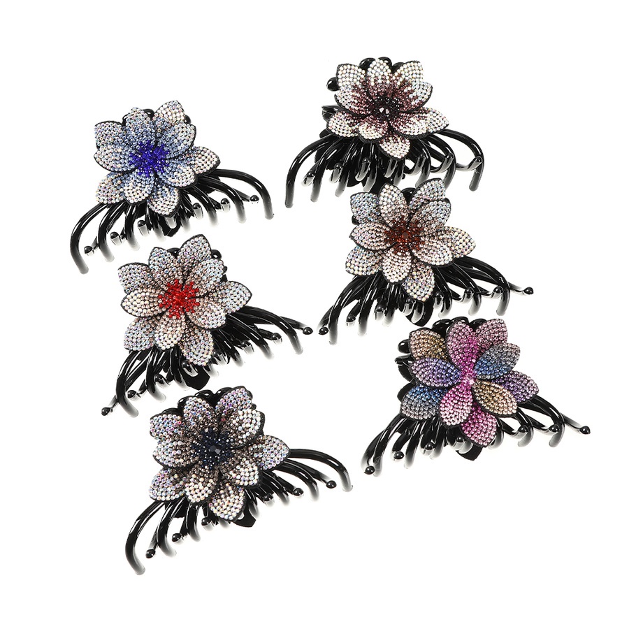 Kẹp Tóc Hình Hoa Cúc Đính Đá Pha Lê Phong Cách Hàn Quốc