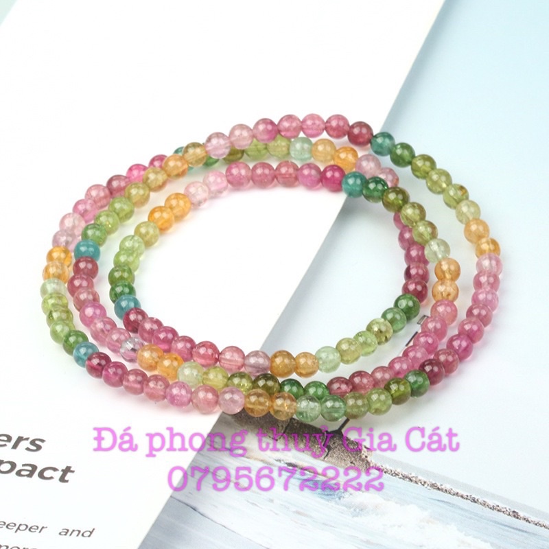 Vòng tay tourmaline đẹp tự nhiên có kiểm định