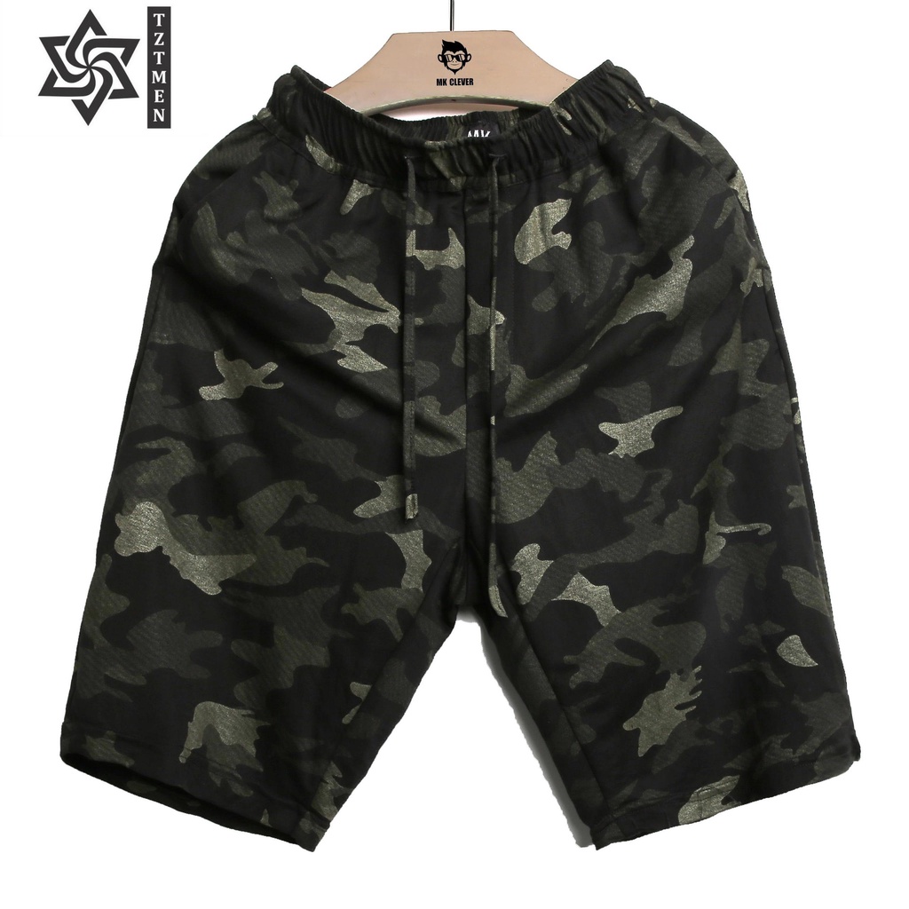 Bộ Đồ Thể Thao Nam Cộc Tay Cổ Bẻ Cotton In Hoạ Tiết Rằn Ri Thấm Hút Mồ Hôi Co Giãn Tốt