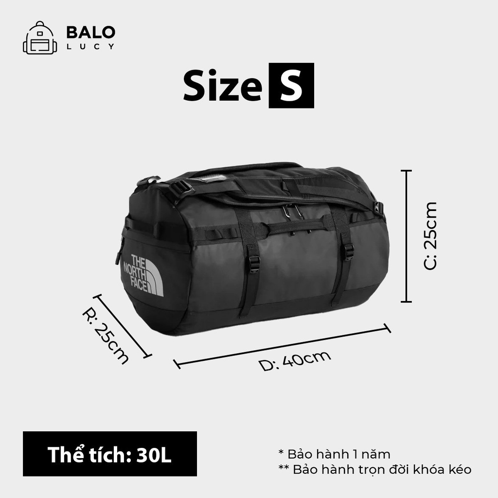 Túi trống du lịch TNF The North Face túi thể thao size 30-40-70L đa dạng