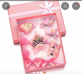 Hộp cột tóc công chúa 10 chi tiết cột kẹp cute