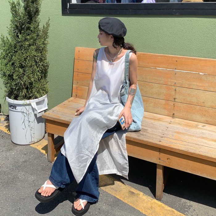 Áo Thun Mỏng Sát Nách Dáng Dài Rộng Chống Nắng Thời Trang Mùa Hè Hàn Quốc Hàng Mới Dành Cho Bạn Nữ Size s 2022