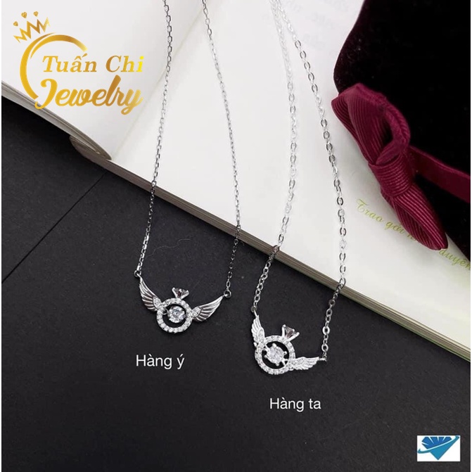 Dây Chuyền Bạc ⚡SALE SỐC⚡ Vòng Cổ Bạc Nữ Liền Mặt Cánh Thiên Thần Dễ Thương