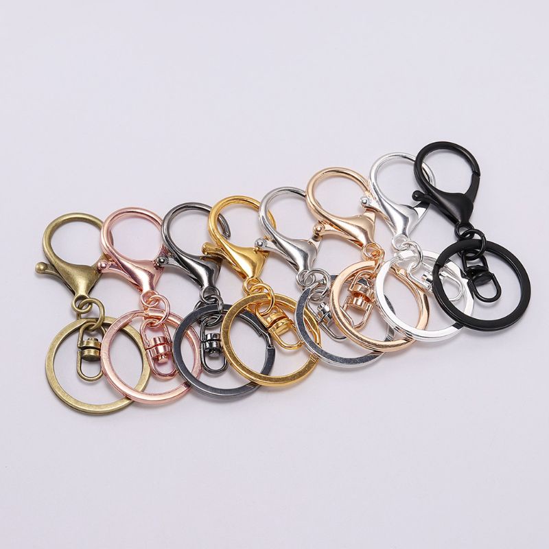 Set 10 móc khóa dạng càng cua bằng kim loại