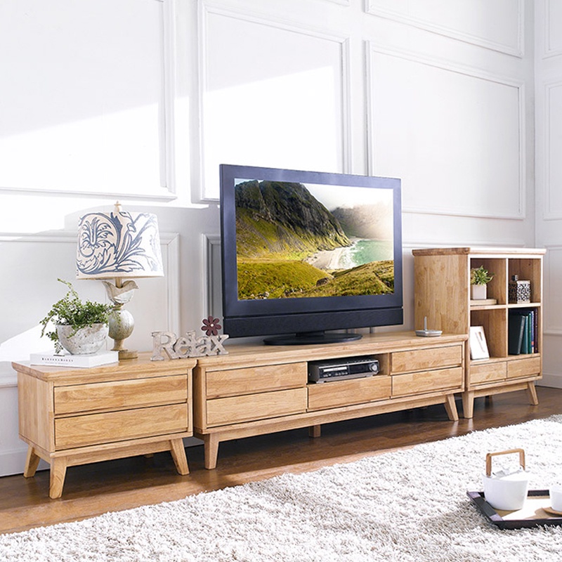 Tủ TV 5 ngăn kéo NB-Natural IBIE gỗ cao su
