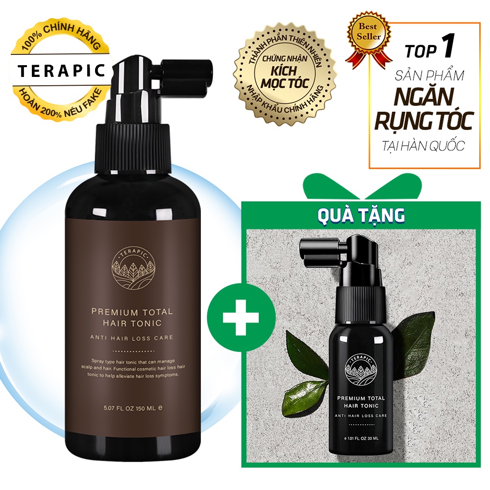 [Mã 66FMCGSALE1 giảm 10% đơn 250K] Tinh dầu kích thích mọc tóc, Giảm rụng tóc Terapic Premium Total Hair Tonic