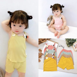 ⚡freeship⚡bộ quần áo 2 dây len tăm bé gái