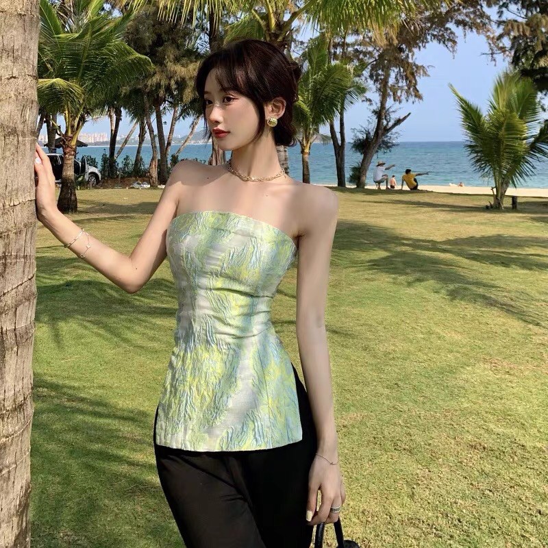 (order) ÁO ỐNG GẤM VÂN NỔI XẺ TÀ TRENDY HÈ 2021