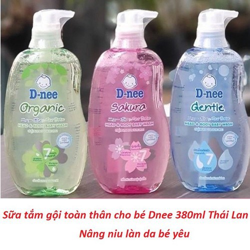 Sữa Tắm Gội Toàn Thân Dnee Pure Thái Lan 380ML - 1 Chai Sữa Tắm Chính Hãng Dnee