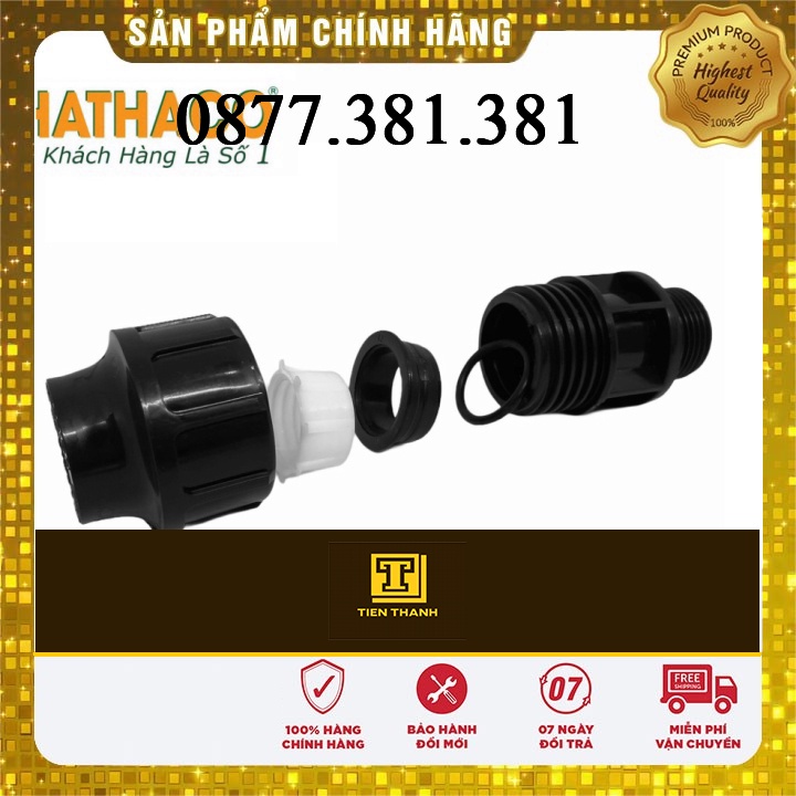 Măng Sông Ren Trong HATHACO  Ống HDPE Ra Ren Trong 1/2", 3/4", 1", 1.1/4" Chính Hãng Sản Tại VN