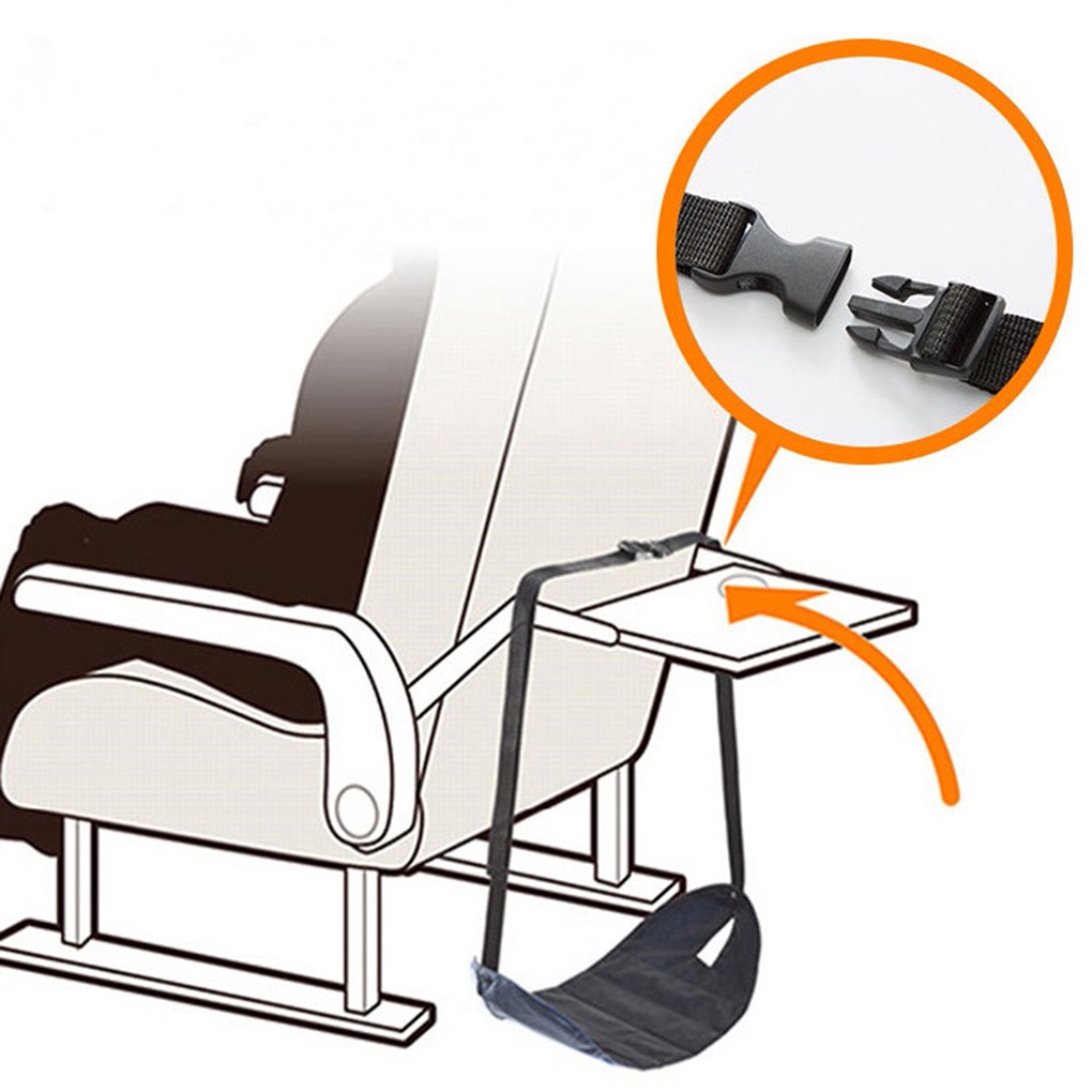 Võng gác chân nhỏ gọn bằng vải lưới cho văn phòng/ du lịch