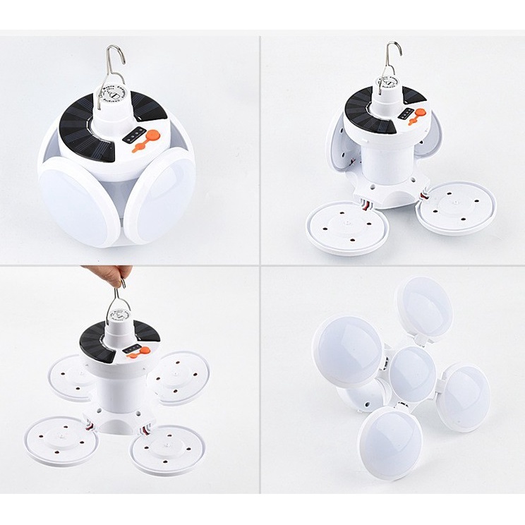 Bóng Đèn 4 Cánh 5 Bóng Xếp 2029, JP8801  - đèn ngoài trời