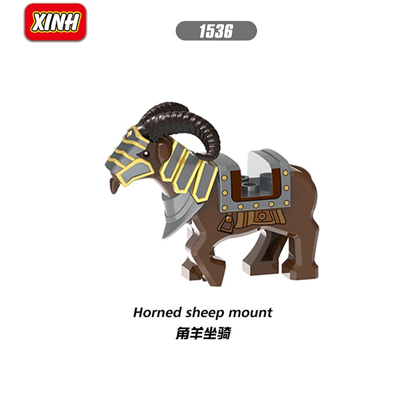 Mô hình nhân vật lắp ráp hình cừu có sừng cho bé
