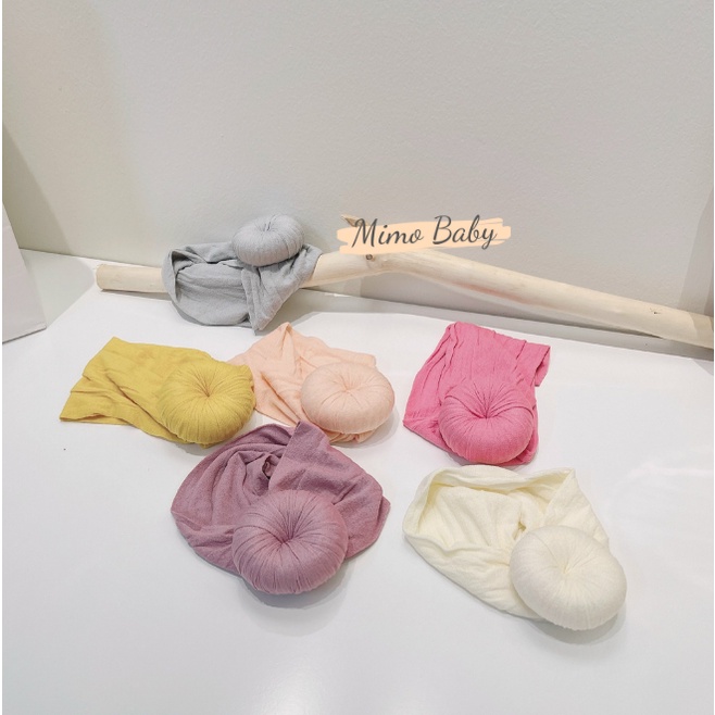 Băng đô thun bản to mẫu xoắn ốc siêu dễ thương cho bé gái BD48 Mimo Baby