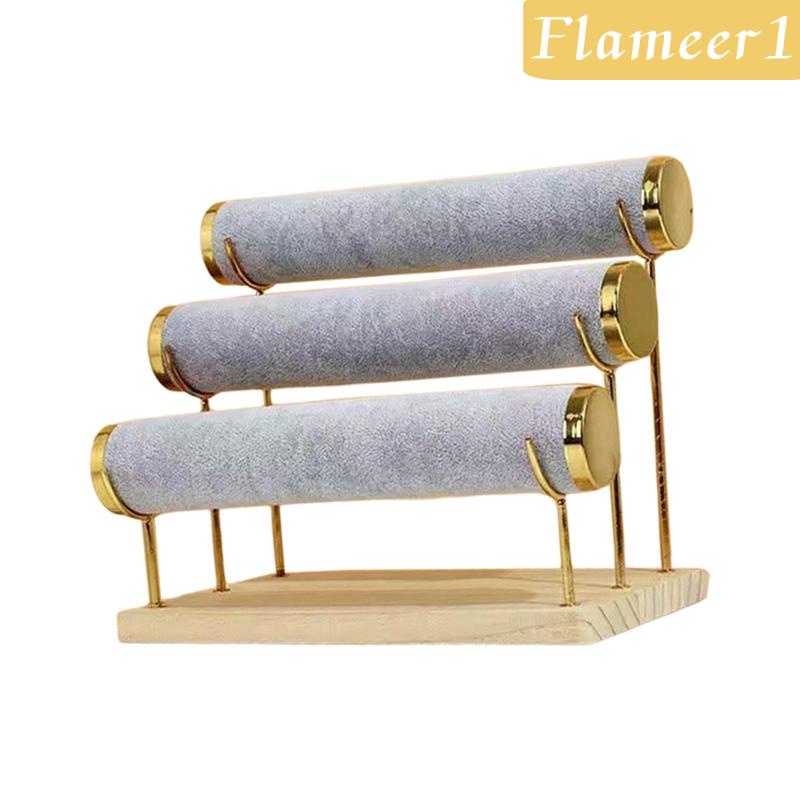 1 [flameer1] Khay 3 Tầng Trưng Bày Trang Sức / Đồng Hồ / Vòng Tay Đếm