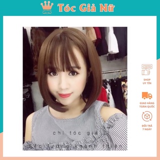 Tóc giả nữ đẹp 😋FREESHIP😋 Giảm 5k khi nhập [TOCGIAHOT]-Tóc giả nguyên đầu omber cup ngang vai chân đen xám