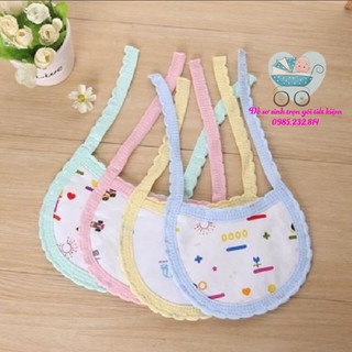Yếm tròn buộc dây bông mềm