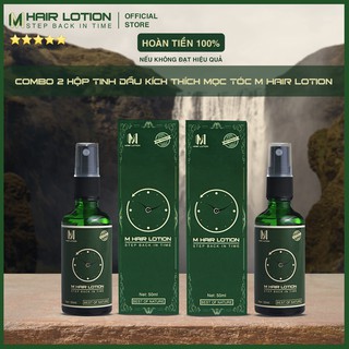 [Combo 2 Sản Phẩm] Tinh Dầu Mọc Tóc M Hair Lotion | Ngăn Rụng Tóc | Không Dùng Với Tinh Dầu Bưởi Để Có Hiệu Quả Tốt Nhất