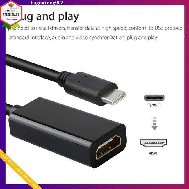 Cáp Chuyển Đổi Usb-C Type-C Sang Hdmi Hdtv Cho Samsung S9 S8 Note 8 Macbook