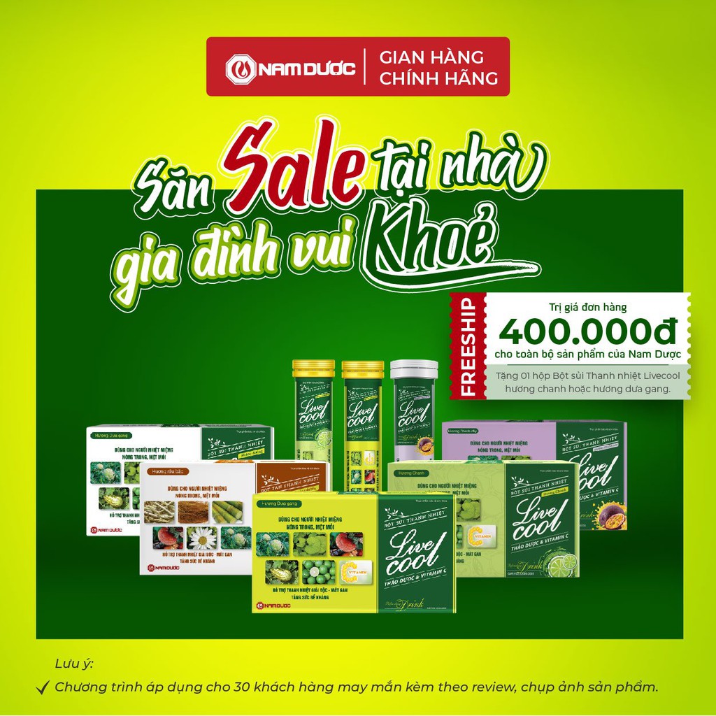 Bột sủi thanh nhiệt Livecool hương dưa gang - Hỗ trợ thanh nhiệt giải độc, mát gan, tăng sức đề kháng. | Thế Giới Skin Care