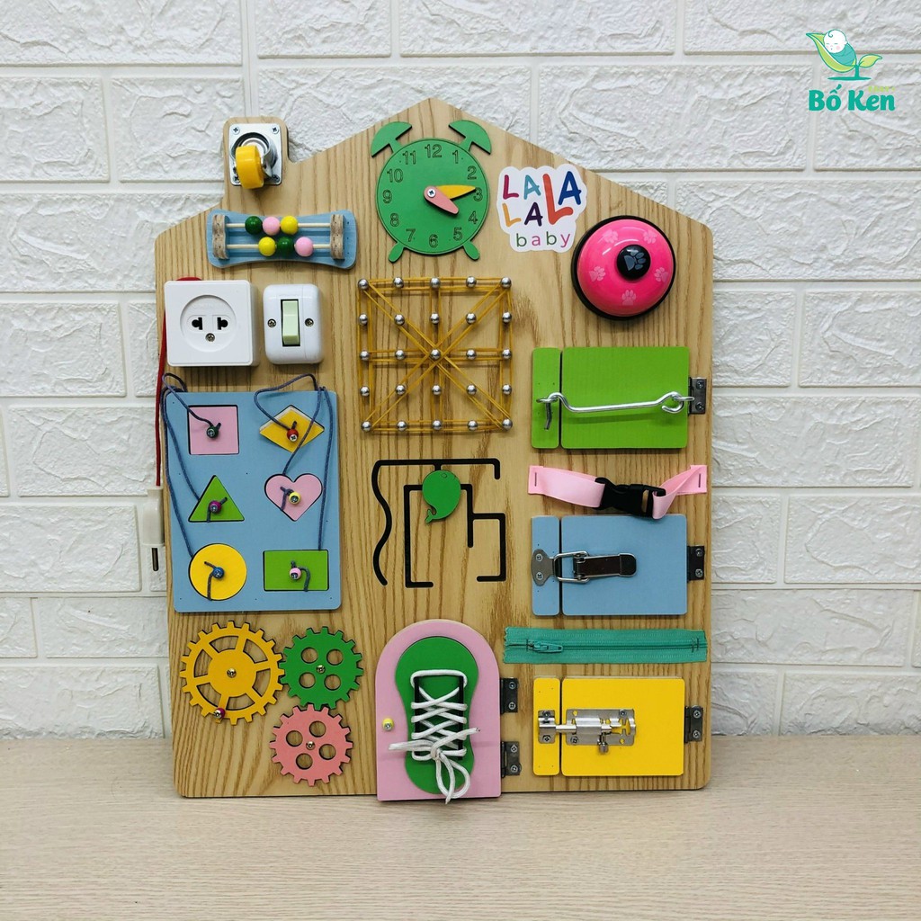 Shop Bố Ken BẢNG BẬN RỘN - BUSY BOARD Rèn Luyện Vận Động Tinh Lalala Baby