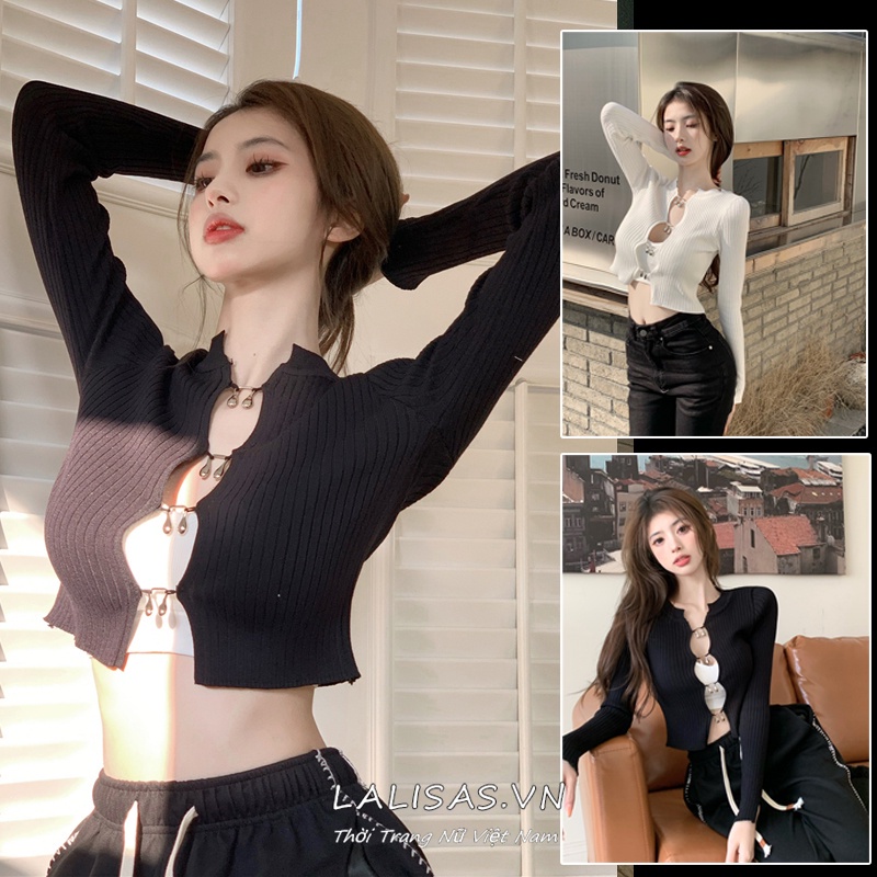 Áo cardigan ngắn dệt kim thời trang Hàn Quốc đa năng quyến rũ cho nữ | BigBuy360 - bigbuy360.vn