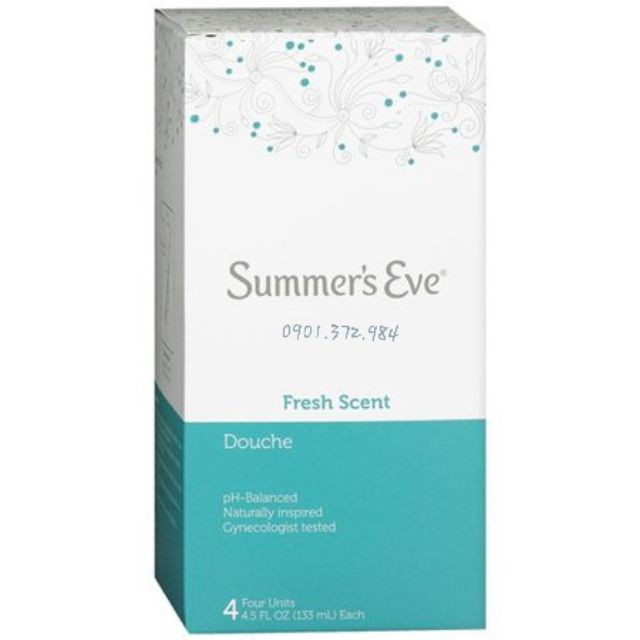 DUNG DỊCH THỤT RỬA PHỤ KHOA SUMMER'S EVE DOUCHE FRESH SCENT - 4 ỐNG