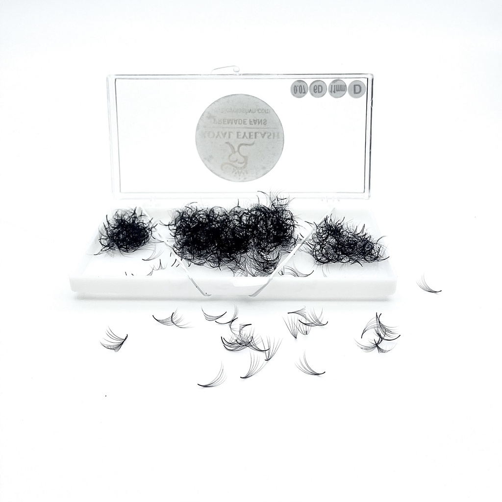 Mi Fans Sẵn 6D ROYAL EYELASH Lông Chồn Cao Cấp / 500 - 1000 fans / C,CC,D / 0.07