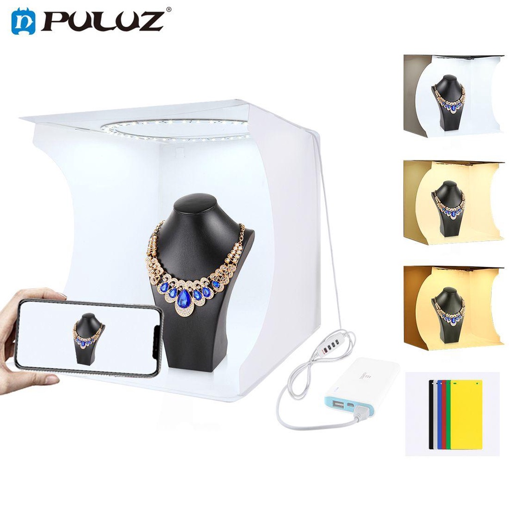 BTLIMER Hộp Đèn Chụp Ảnh Studio Có Thể Gấp Gọn 3 Màu Sắc Đa Dạng