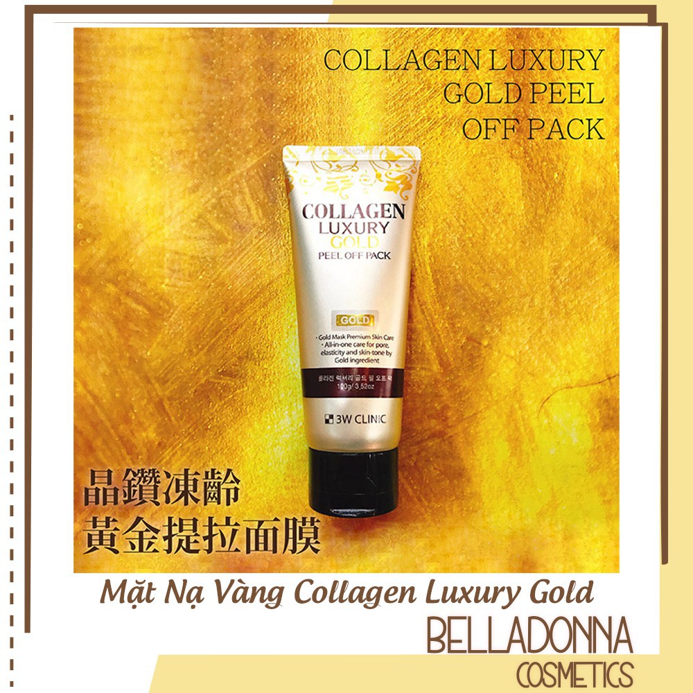 [Chính hãng] Mặt Nạ Vàng 3W Clinic Collagen Luxury Gold Peel Off Pack 100g