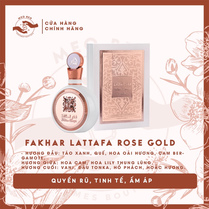 🐈𝒎𝒆𝒐𝒃𝒆𝒐𝒕𝒉𝒐𝒎𝒕𝒉𝒐🐈 nước hoa nữ thơm lâu FAKHAR ROSE ngọt ngào sang trọng mẫu mini 2-5-10ml