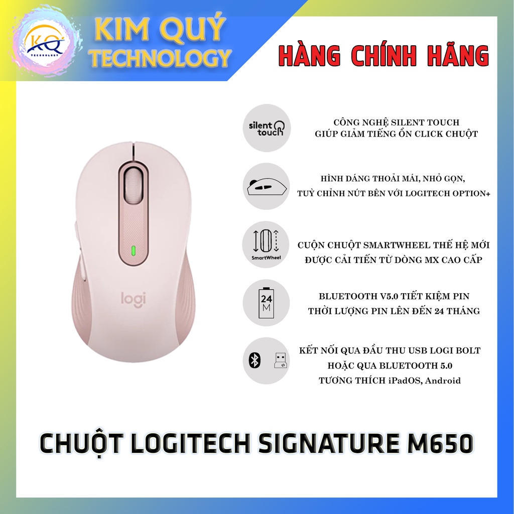 Chuột Không dây Logitech Signature M650 - Hàng chính hãng - BH12TH