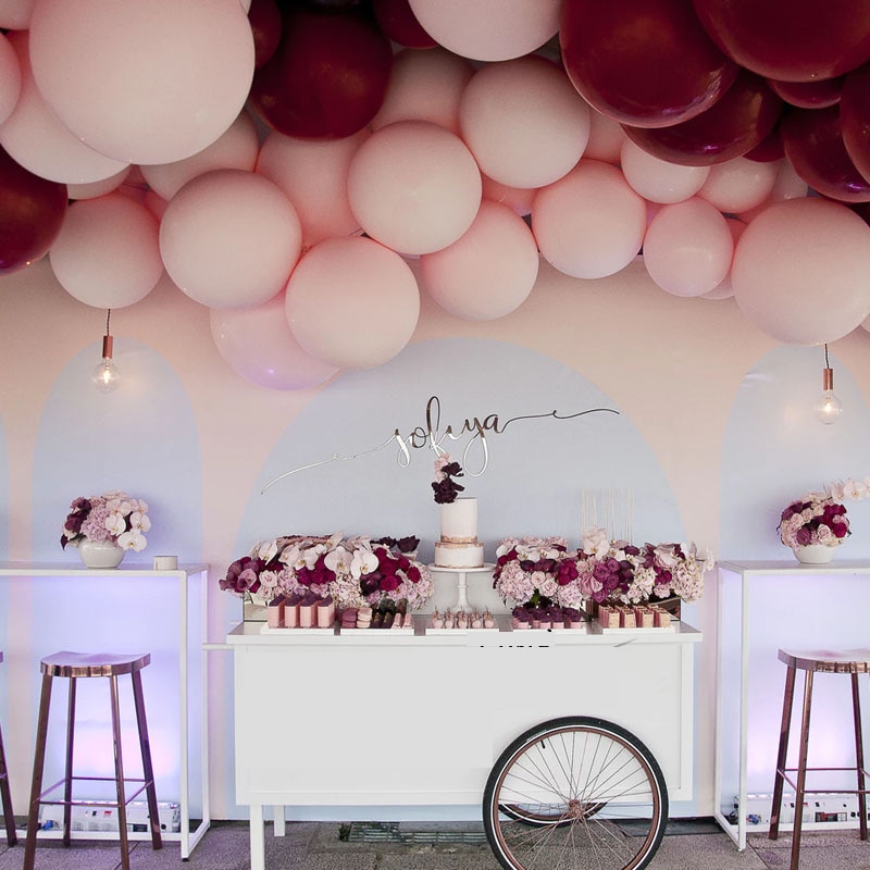 Bong bóng tròn màu phấn kích thước 18 inch trang trí tiệc