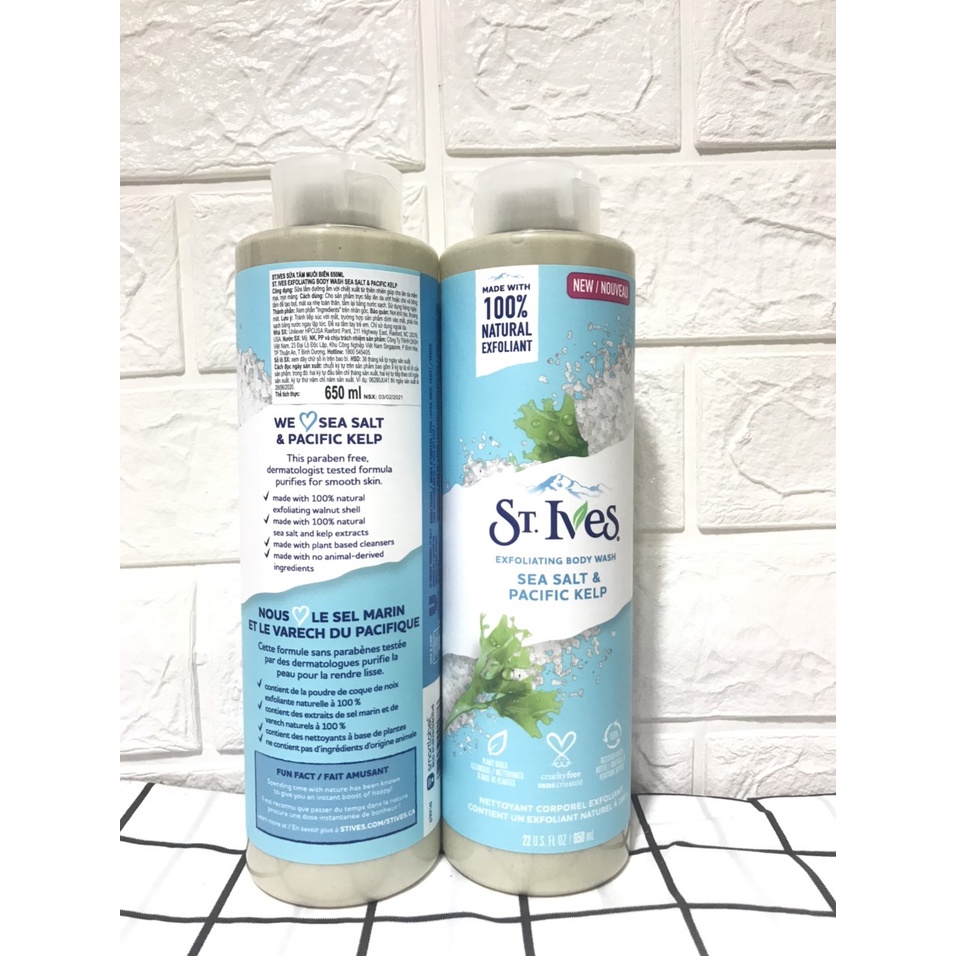 Combo 2 chai Sữa tắm dưỡng da St.Ives 650ml