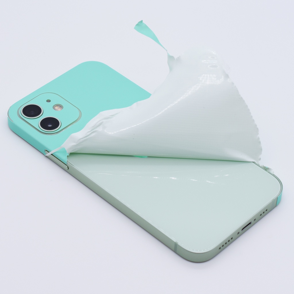 Miếng Dán Màu Xanh Lá Nhạt Bảo Vệ Toàn Diện Cho iPhone 6 6s X XR XS 7 8 Plus 11 12 13 14 Pro Max Mini SE2