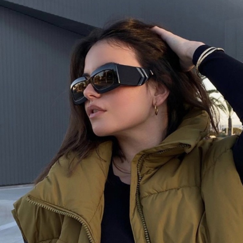 Kính Mát Gọng Vuông Cỡ Lớn Phong Cách Retro Thời Trang Cho Nam Nữ