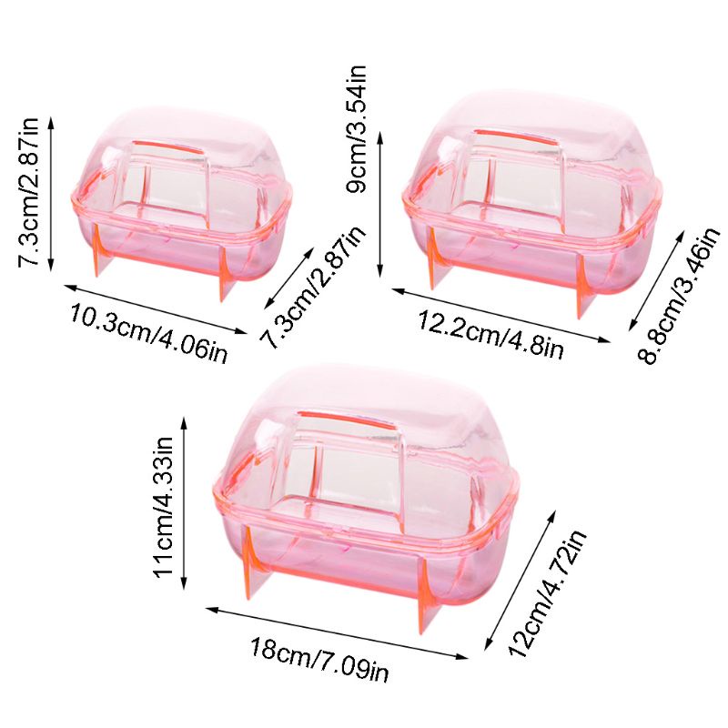 Bồn Tắm Cát Bằng Nhựa Trong Suốt Cho Chuột Hamster