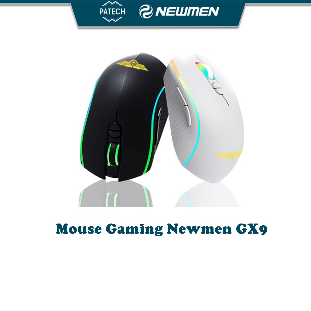 Chuột máy tính có dây Gaming Newmen GX9,Sensor Pixart PMW3330,14400DPI, Switch Kailh GM2.0 20M,Led RGB,Bảo hành 24 tháng