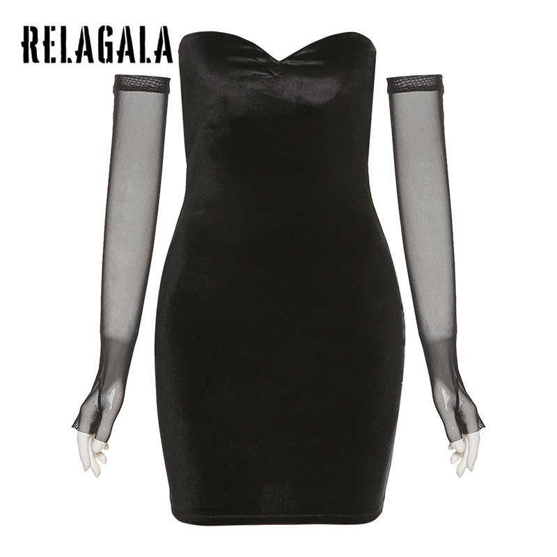 Đầm nữ RELAGALA dáng ôm lộ vai hở lưng thời trang quyến rũ